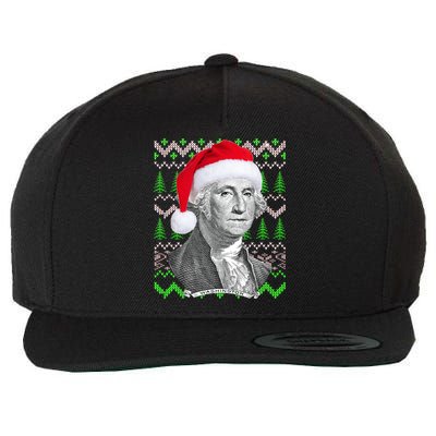 George Washington Ugly Christmas Sweater Wool Snapback Cap