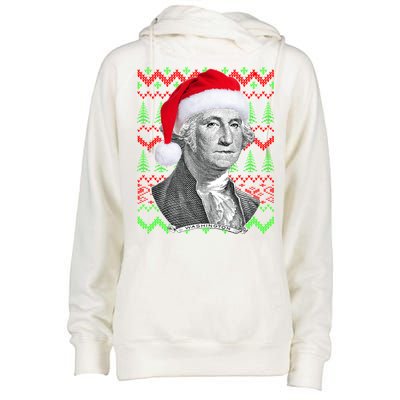 George Washington Ugly Christmas Sweater Womens Funnel Neck Pullover Hood