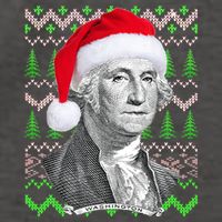 George Washington Ugly Christmas Sweater Vector Backpack
