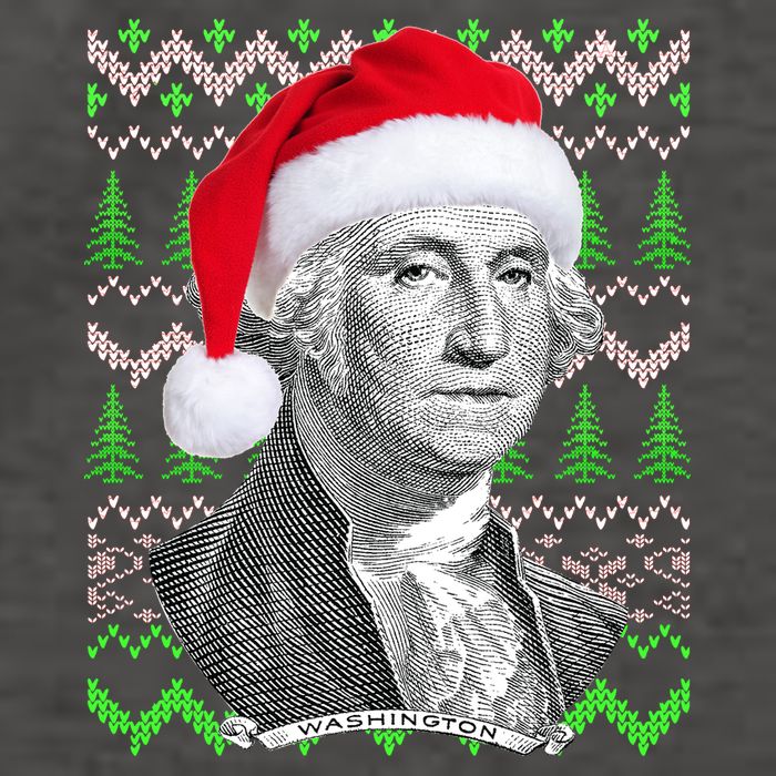 George Washington Ugly Christmas Sweater Vector Backpack