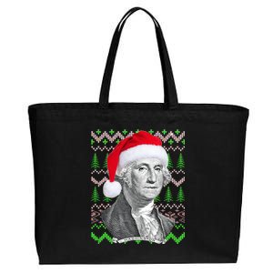 George Washington Ugly Christmas Sweater Cotton Canvas Jumbo Tote