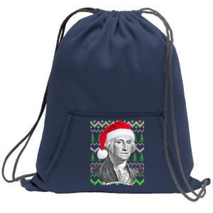 George Washington Ugly Christmas Sweater Sweatshirt Cinch Pack Bag