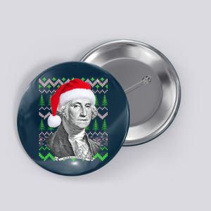 George Washington Ugly Christmas Sweater Button