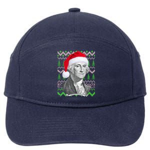 George Washington Ugly Christmas Sweater 7-Panel Snapback Hat