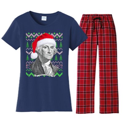 George Washington Ugly Christmas Sweater Women's Flannel Pajama Set