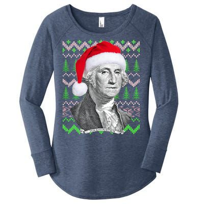 George Washington Ugly Christmas Sweater Women's Perfect Tri Tunic Long Sleeve Shirt