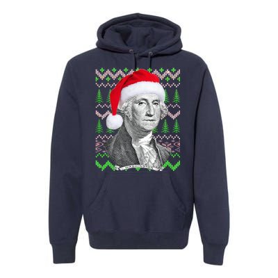 George Washington Ugly Christmas Sweater Premium Hoodie