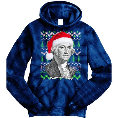 George Washington Ugly Christmas Sweater Tie Dye Hoodie