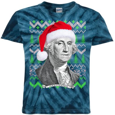 George Washington Ugly Christmas Sweater Kids Tie-Dye T-Shirt