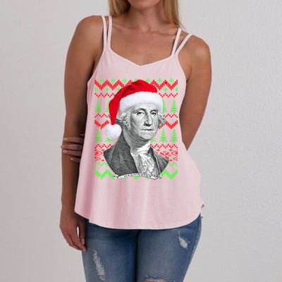 George Washington Ugly Christmas Sweater Women's Strappy Tank