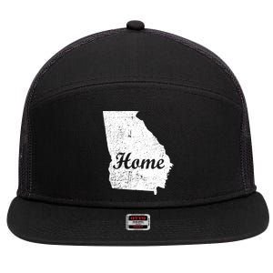 Georgia Home State 7 Panel Mesh Trucker Snapback Hat