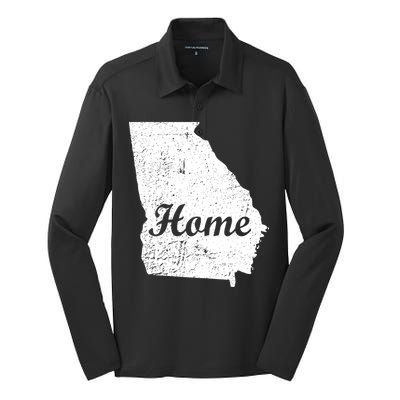 Georgia Home State Silk Touch Performance Long Sleeve Polo