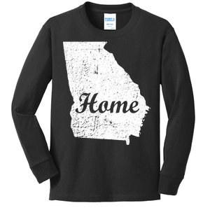 Georgia Home State Kids Long Sleeve Shirt