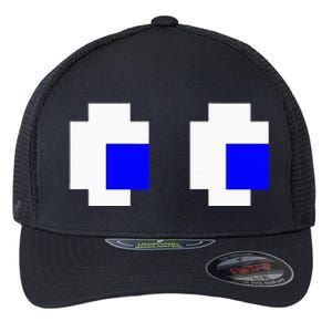 Ghost Eyes Pixel Arcade Video Game 8bit Matching Costume Flexfit Unipanel Trucker Cap