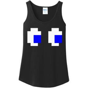 Ghost Eyes Pixel Arcade Video Game 8bit Matching Costume Ladies Essential Tank