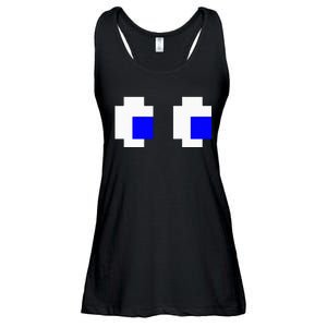 Ghost Eyes Pixel Arcade Video Game 8bit Matching Costume Ladies Essential Flowy Tank