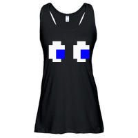 Ghost Eyes Pixel Arcade Video Game 8bit Matching Costume Ladies Essential Flowy Tank