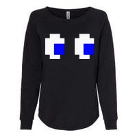 Ghost Eyes Pixel Arcade Video Game 8bit Matching Costume Womens California Wash Sweatshirt