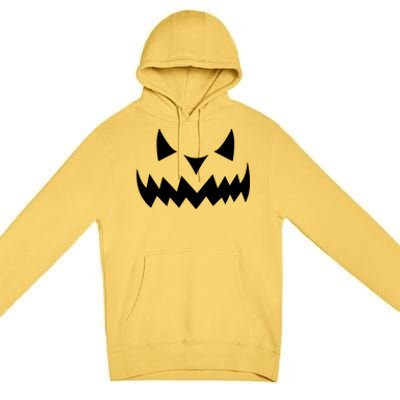 Grinning Evil Pumpkin Face Gift Premium Pullover Hoodie