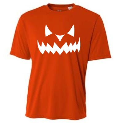 Grinning Evil Pumpkin Face Gift Cooling Performance Crew T-Shirt