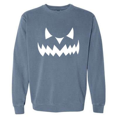 Grinning Evil Pumpkin Face Gift Garment-Dyed Sweatshirt