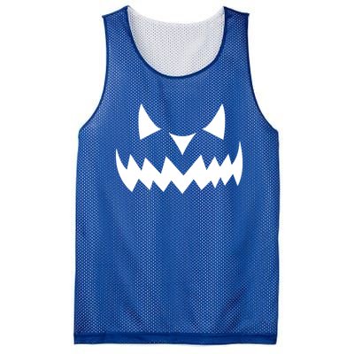 Grinning Evil Pumpkin Face Gift Mesh Reversible Basketball Jersey Tank