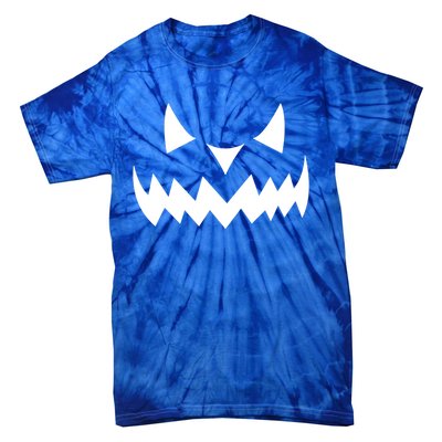 Grinning Evil Pumpkin Face Gift Tie-Dye T-Shirt