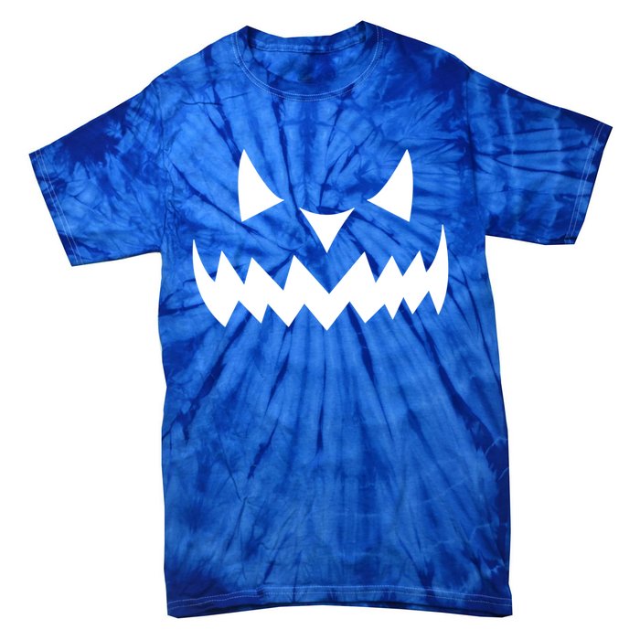 Grinning Evil Pumpkin Face Gift Tie-Dye T-Shirt