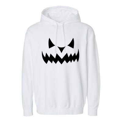 Grinning Evil Pumpkin Face Gift Garment-Dyed Fleece Hoodie