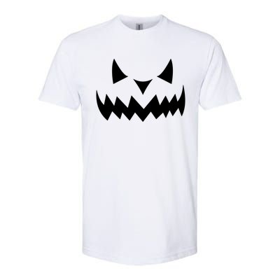 Grinning Evil Pumpkin Face Gift Softstyle CVC T-Shirt