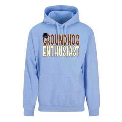 Groundhog Enthusiast Quote With Top Hat For Groundhog Love Cool Gift Unisex Surf Hoodie