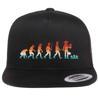 Gardener Evolution Retro Gardening Garden Lover Flat Bill Trucker Hat