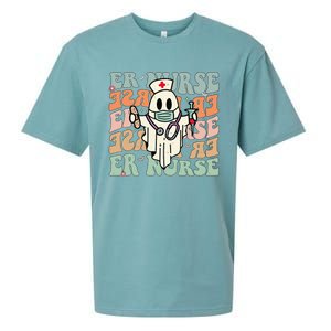 Groovy Emergency Room Nurse Funny Halloween Costume ER Nurse Sueded Cloud Jersey T-Shirt