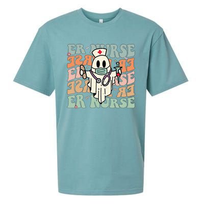 Groovy Emergency Room Nurse Funny Halloween Costume ER Nurse Sueded Cloud Jersey T-Shirt