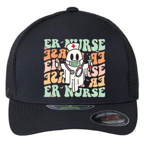 Groovy Emergency Room Nurse Funny Halloween Costume Er Nurse Flexfit Unipanel Trucker Cap