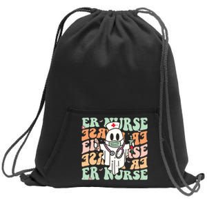 Groovy Emergency Room Nurse Funny Halloween Costume Er Nurse Sweatshirt Cinch Pack Bag