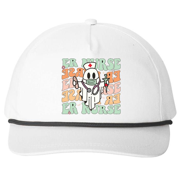 Groovy Emergency Room Nurse Funny Halloween Costume Er Nurse Snapback Five-Panel Rope Hat