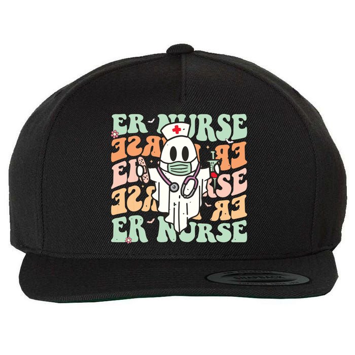 Groovy Emergency Room Nurse Funny Halloween Costume Er Nurse Wool Snapback Cap