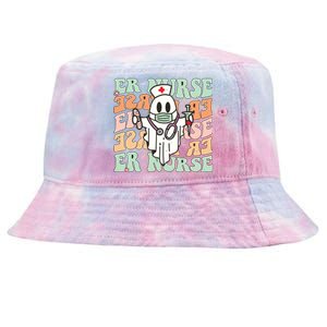 Groovy Emergency Room Nurse Funny Halloween Costume Er Nurse Tie-Dyed Bucket Hat