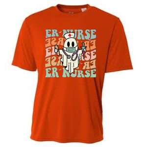 Groovy Emergency Room Nurse Funny Halloween Costume ER Nurse Cooling Performance Crew T-Shirt