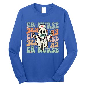 Groovy Emergency Room Nurse Funny Halloween Costume ER Nurse Long Sleeve Shirt