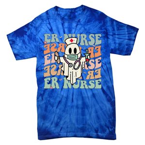 Groovy Emergency Room Nurse Funny Halloween Costume ER Nurse Tie-Dye T-Shirt