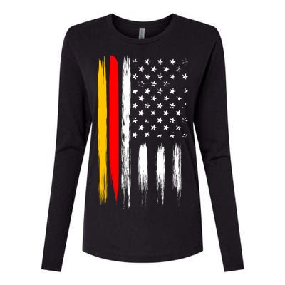 German American Oktoberfest Flag Womens Cotton Relaxed Long Sleeve T-Shirt