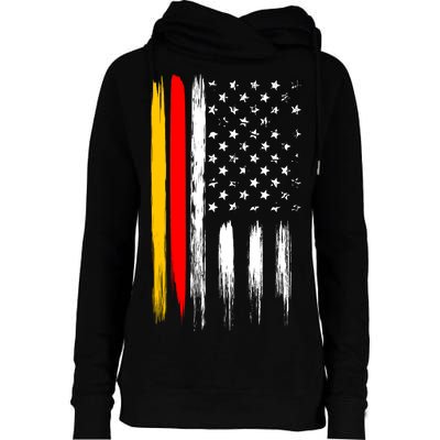 German American Oktoberfest Flag Womens Funnel Neck Pullover Hood