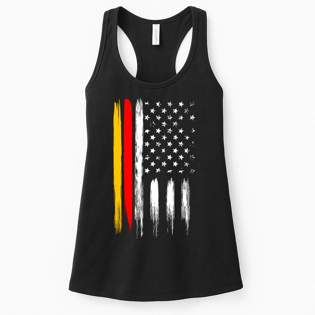 German American Oktoberfest Flag Womens Tank Top