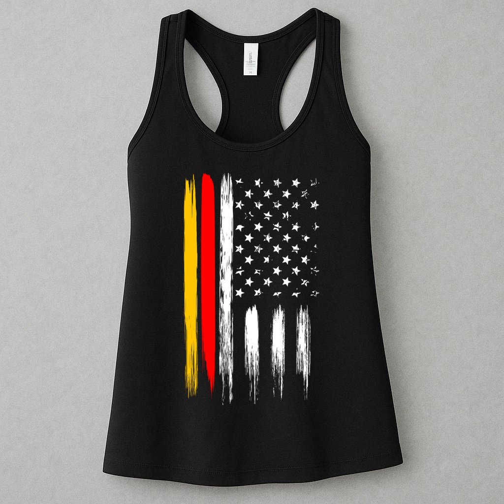 German American Oktoberfest Flag Womens Tank Top