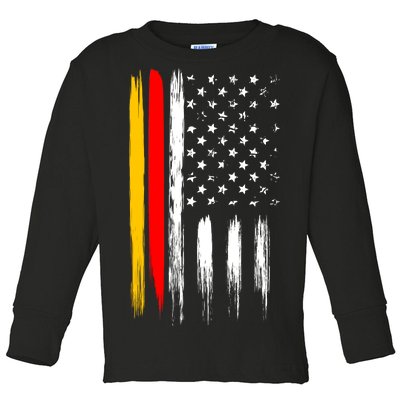 German American Oktoberfest Flag Toddler Long Sleeve Shirt