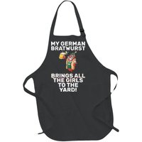 German Bratwurst Brings Girls To The Yard Full-Length Apron With Pockets