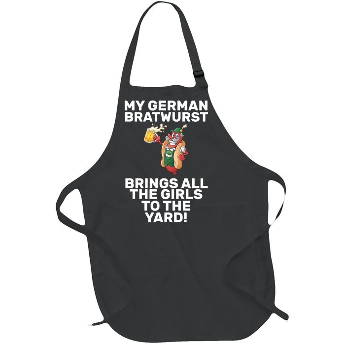 German Bratwurst Brings Girls To The Yard Full-Length Apron With Pockets