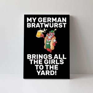 German Bratwurst Brings Girls To The Yard Canvas